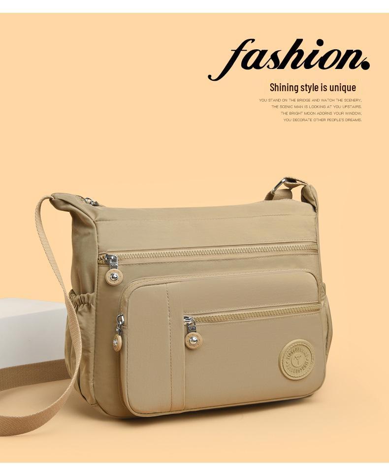 Women's Waterproof Nylon Single Shoulder Crossbody Bag - Casual Fashion, Simple Mom Shopping Bag