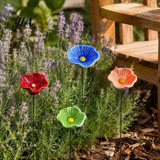 Bienenfreundliche Garten Geschenke Keramik Bienen Wasserstation, Handgefertigtes Buntes Blumenbad, Mini Hinterhof Landschaftsbau Dekor Wasserschale für