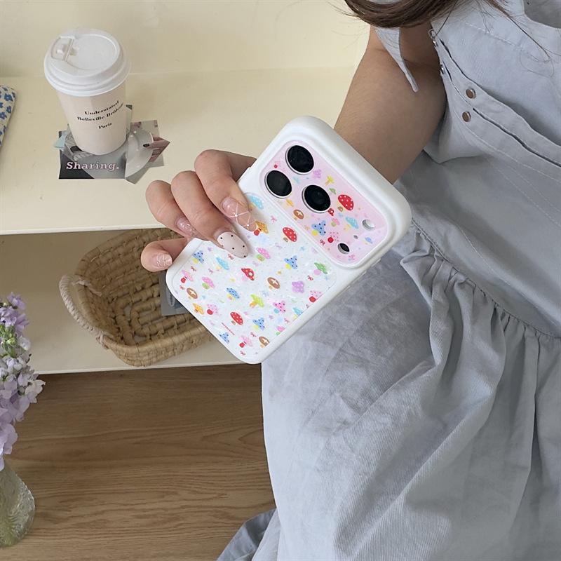 Custom Full-Screen Colorful Mushroom iPhone 17/16 Pro Max/15 Pro Case