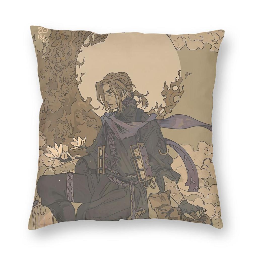 Caleb Widogast Square Pillowcase Polyester Linen Velvet Pattern Zip Decor Home Cushion Case