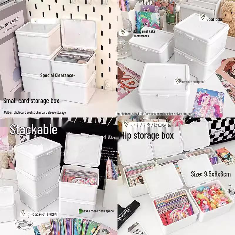 

Minimalist White Flip-Top Storage Box - Dustproof, Organized Stationery & Planner Essentials Quality Flagship: Large Capacity [1 piece]