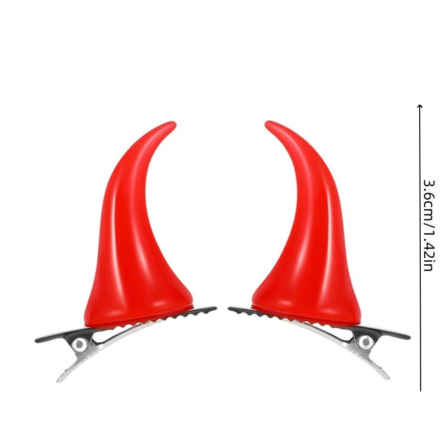 

2 шт. Хэллоуин Дьявольские рожки Заколка для волос Вечеринка косплей Красная Милая заколка для волос Аксессуар для волос вампира Костюм для сценического выступления