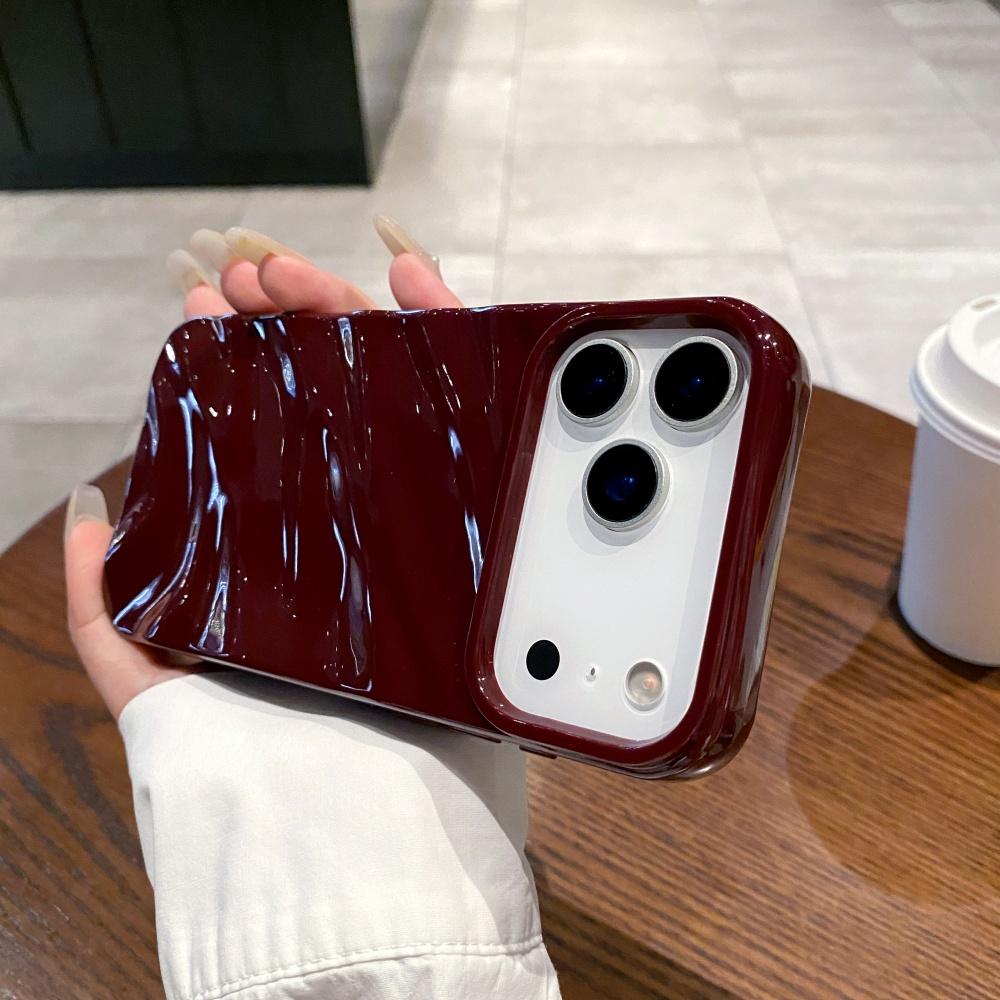 Wave Texture Soft Silicone Phone Case For iPhone 17 Air 16 15 14 13 12 11 XS 8 Plus Pro Max Independent Button Full Bumper Cover