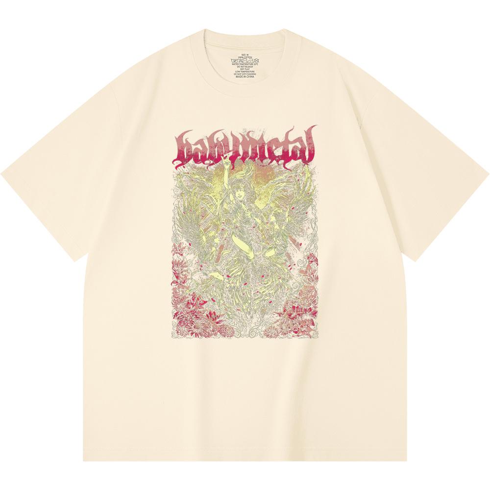 230 g/m² 100% Bavlna T-shirt Heavy Metal Rocková Kapela Tisk Populární Hudby Unisex Těžký Bavlněný T-shirt