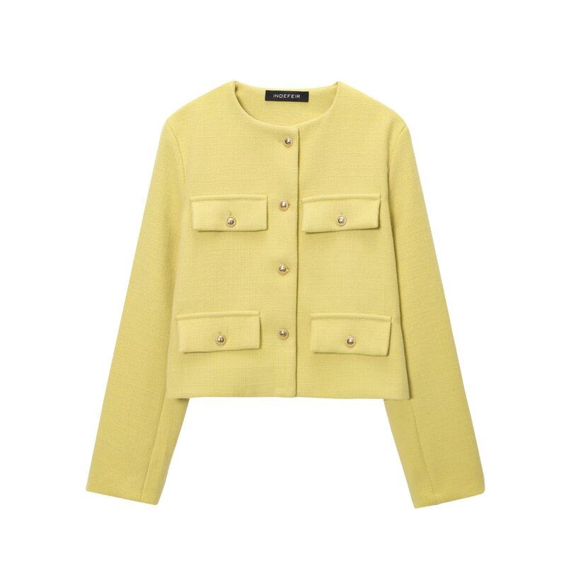 

Модное осеннее пальто, короткий костюм Yellow XS