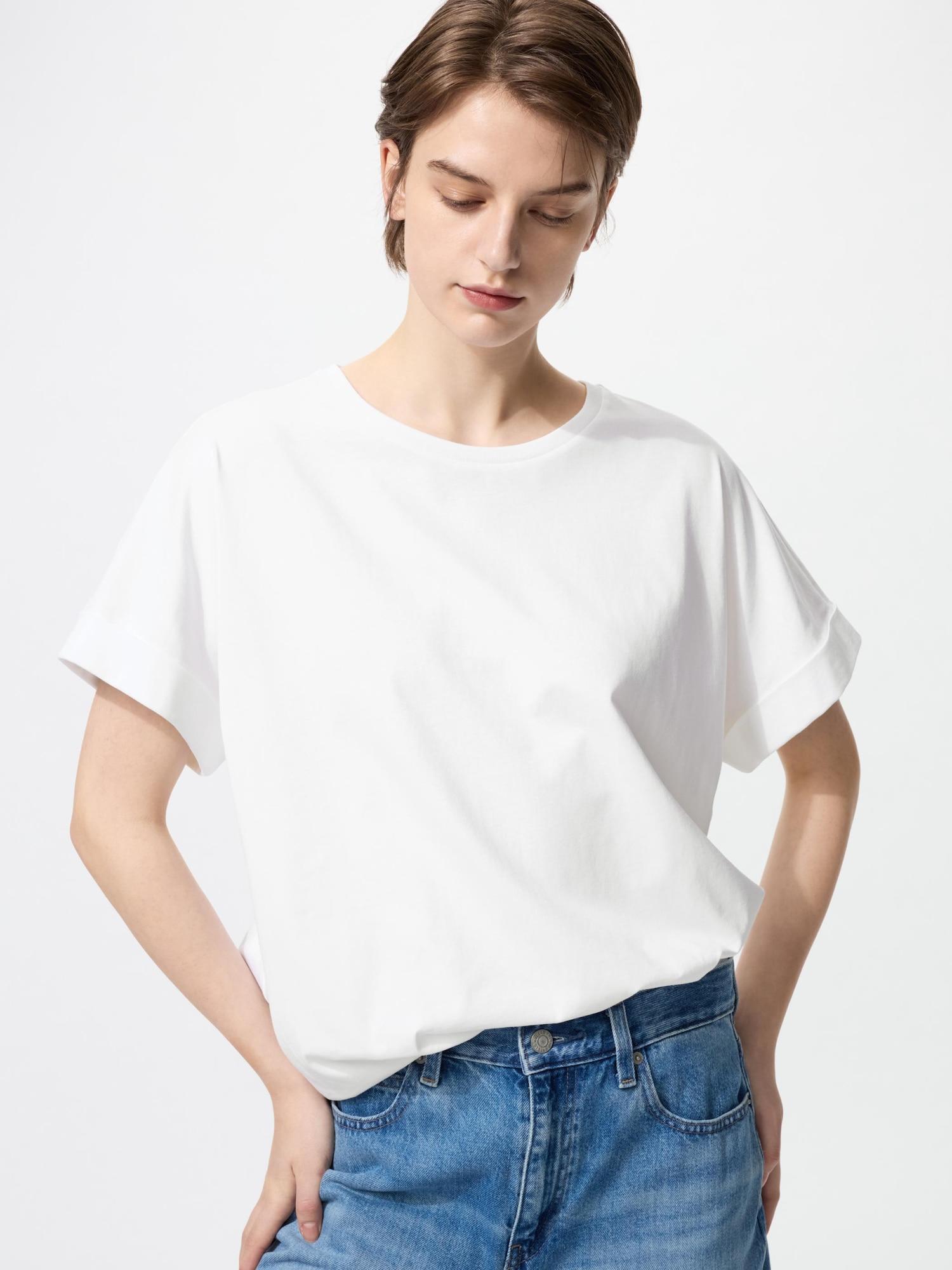 

Uniqlo Япония SmooTh CoTTon Relax T 00 WHITE/S