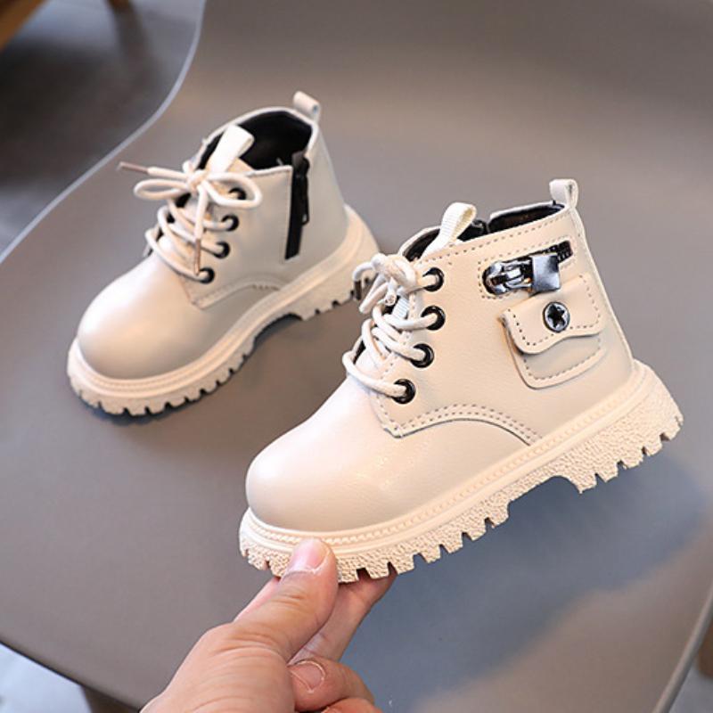 Kinder Lederstiefel, Jungen Frühling und Herbst Lackleder Einzelstiefel, Modische und Stilvolle Stiefeletten