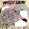 Mesh Rhinestone Baseball Cap Breathable Duckbill Adjustable Summer Beach Sun Hat Protection