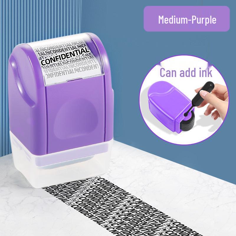 Privacy Seal Roller Stamp: Jumbled Code Address Protection Pen