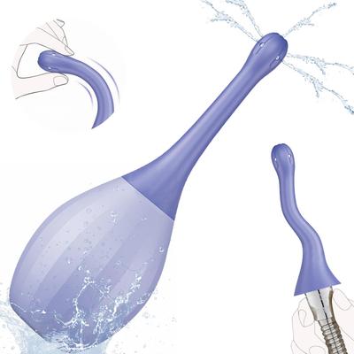 Soxeeh Enema 300ml Large Backflow Manual Shower Pipe Bendable Silicone Unisex Device, Multi-Purpose Irrigator, Capacity, Prevention, Pump, Attachable,