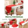 Vibrant Red Christmas Table Runner Christmas Decoration Nonwoven Fabric Tablecloth