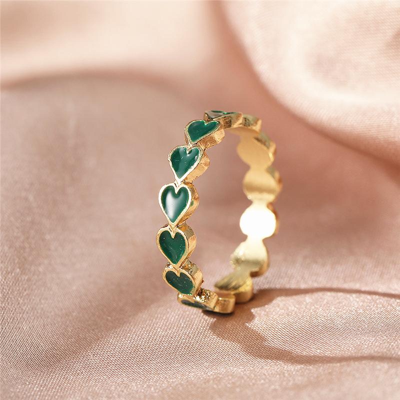 

Простые винтажные красочные кольца с сердечками для женщин и мужчин, ювелирные изделия для пар, аксессуары, подарки, маленькое милое кольцо Anillos