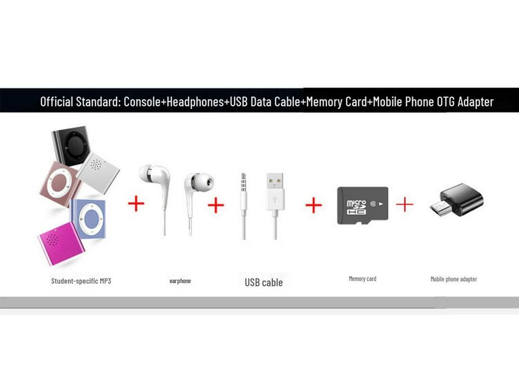 Portable Mini MP3 Player: Music & English Listening Device for School, Sports, and More