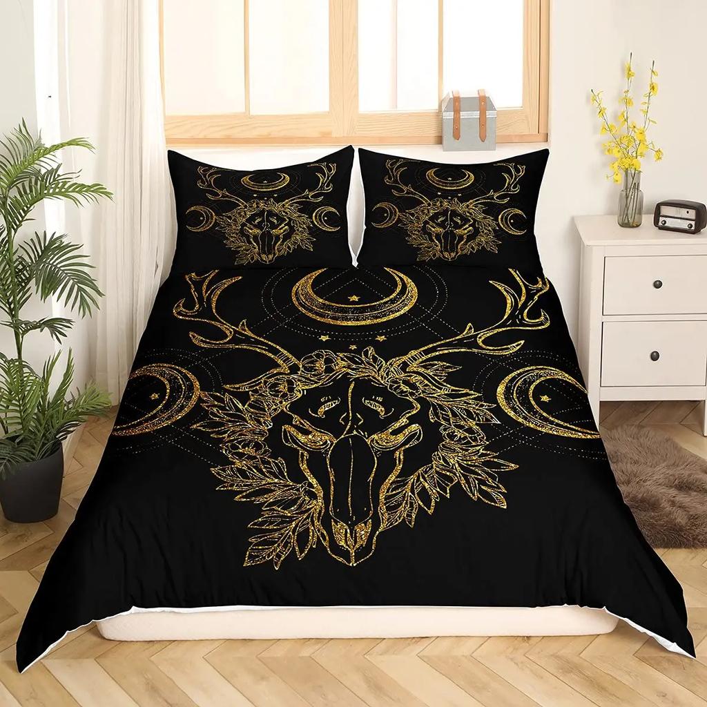 Bohemian Elephant Duvet Cover Set Mandala Bedding Set Twin For Boys Kids Exotic Animal Polyester Comforter Cover With Pillowcase