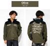 Flying Star Embroidery Detachable Hood Denim Corduroy CPO Jacket [Banson] Men's Nvsl-2404 (JP, Alphabet, M, Olive)