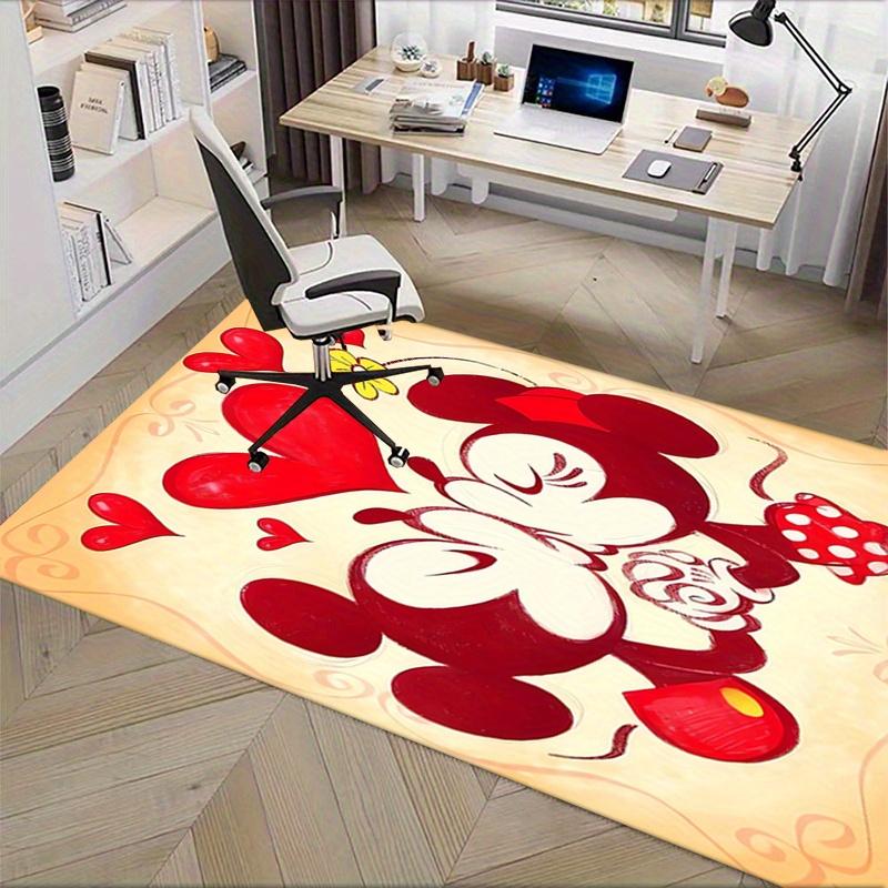 Office Rug Mickey Mouse, Minnie Mouse theme 3D Printed Anti-Slip Rug-Machine Washable for Living Room