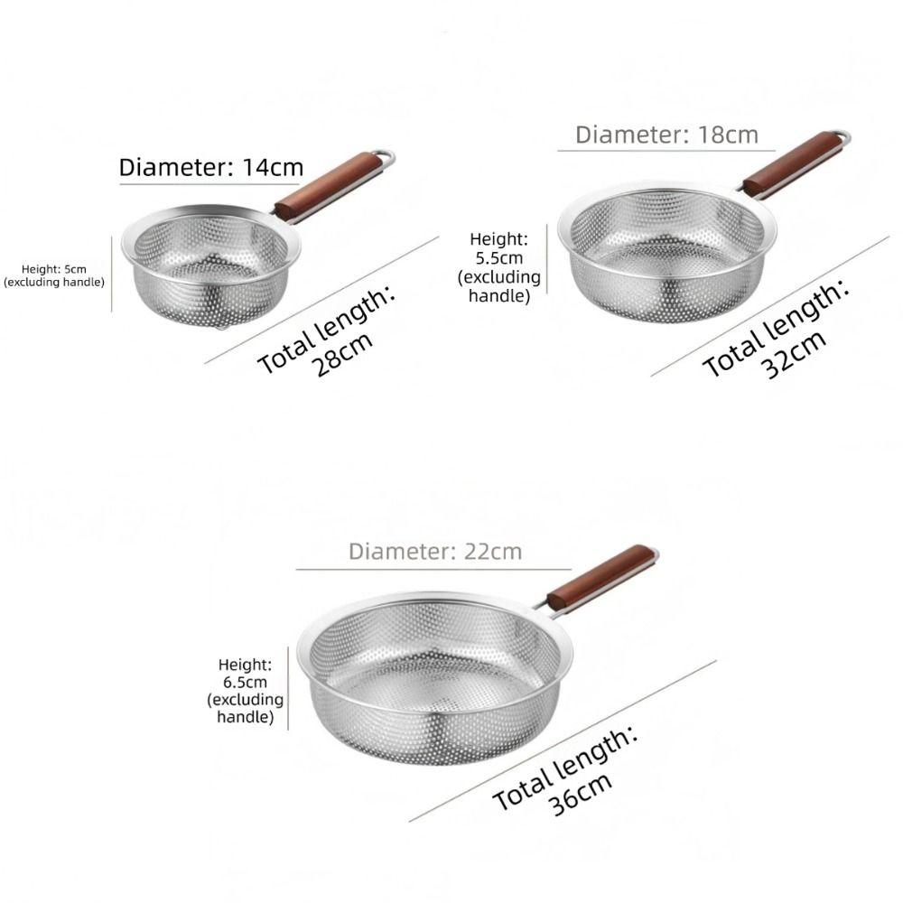 Multipurpose Mesh Skimmer Spoon Easy To Clean Stainless Steel Colander  For Kitchen Cooking
