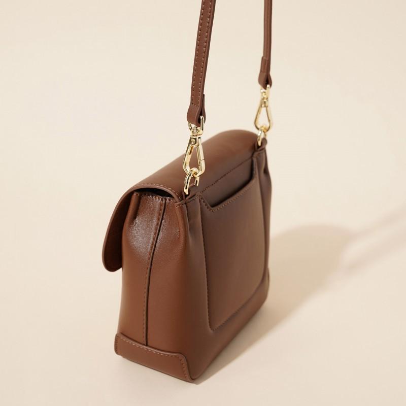 Genuine Leather Women's Bag New Retro Fashion Simple All-matching Casual Small Square One-shoulder Cross-body