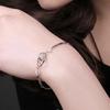 New Charms 925  Silver Bracelets Bangles for Women Valentine's Days Gift Cubic Zircon Double Heart Bracelet Jewelry