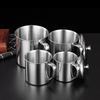 Handle Design Stainless Steel Cup With Lid Travel Mug New Coffee Cup  Travel
