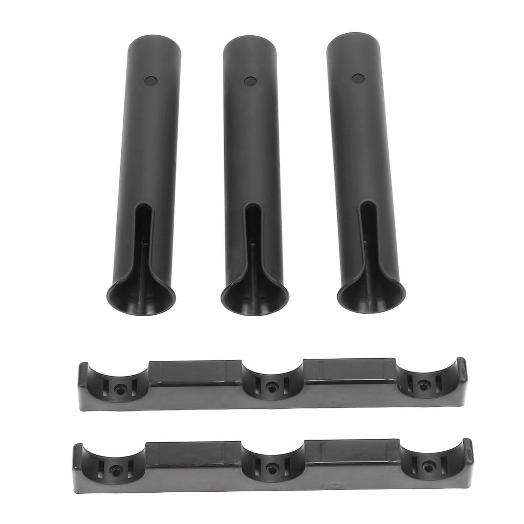 Kunststoff 3-Rohr Rutenhalter Rack Freihändig Tragbarer Angelrutenhalter mit Zubehör zum Angeln