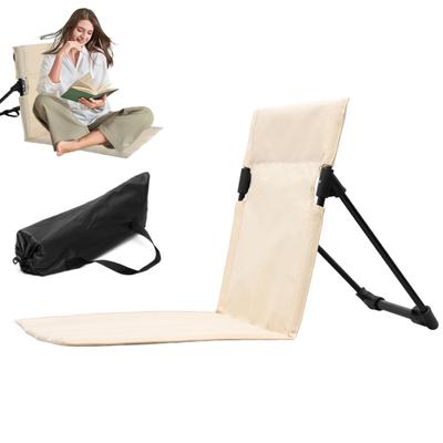 Lightweight Beach Mat with Backrest One-Step Assembly Foldable Beach Mat Chair with Carry Bag for Holidays Garden Camping Park