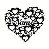 Exquisite Custom Metal Heart Wall Decor - Valentine's Day Heart Art Sign, Premium Metal Ornament