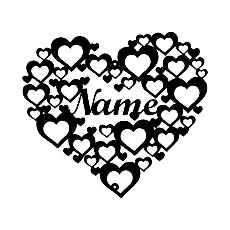 Exquisite Custom Metal Heart Wall Decor - Valentine's Day Heart Art Sign, Premium Metal Ornament