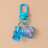 Cute Resin Shining Bear Keychain Jelly Key Ring for Women Girls Handbag Pendant DIY Kid's Jewelry Gift Accessories