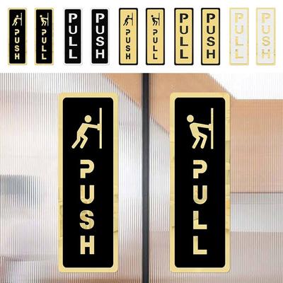 Akrylová samolepka Push Pull (Tlač & Táhni) 3D samolepka na okno a dveře Samolepicí Vodotěsná Indikátorová samolepka Vstup do podniku