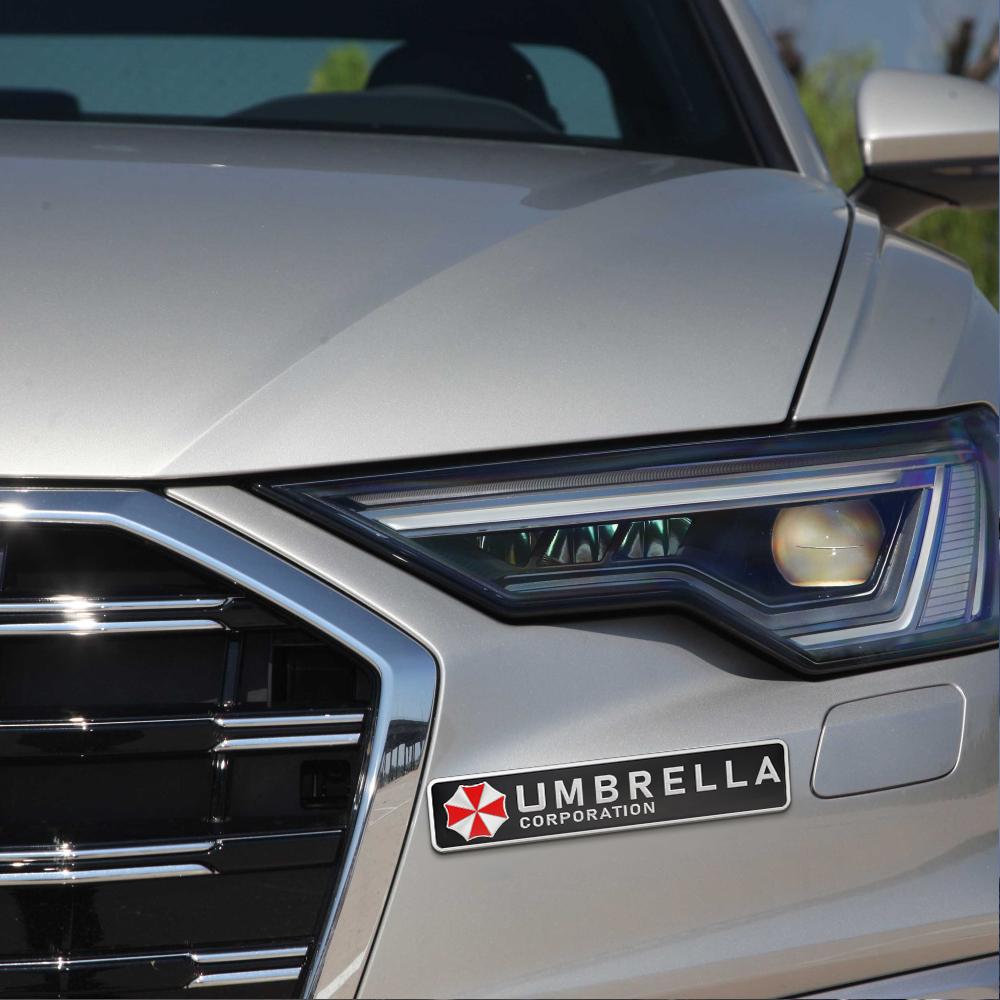 1Pc 3D Car Styling Metal Aluminum Umbrella Corporation Emblem Car Body Fender Stickers Decoration