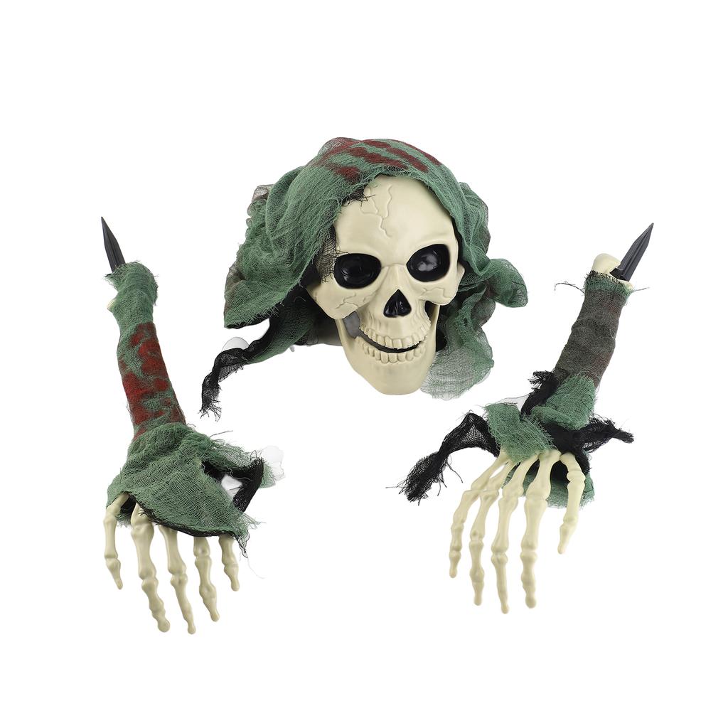 Skeleton Stakes Decorations Realistic Simulation Crawling Skull Head Skull Arms Decorations for