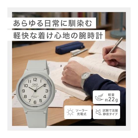 [Citizen Q&Q] Analog Solar Watch, 10 ATM Water Resistant, Urethane Strap, No Need To Replace Batteries, Lightweight, Easy-to-read Dial, Simple