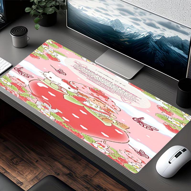 Strawberry Shortcake Print Mouse Pad, for Keyboard Pad Laptop PC Mat for Office Home Use, Desk Decor, Perfect Birthday Gift for Gamers