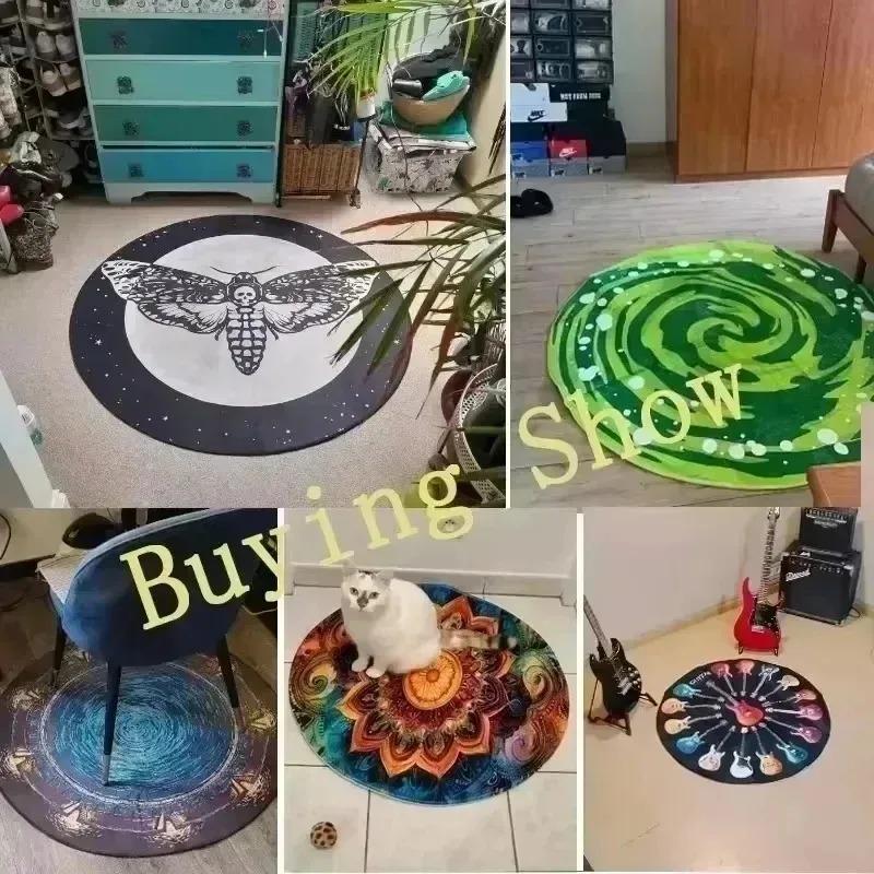  Disney Creative Wheel Car Tire Round Rug Carpet for Bedroom Non-slip Rugs  Area Rug Soft Foot Mats Room Floor Mat Decor