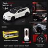1:24 Tesla Alloy Car Model Simulation Toy - New Energy Vehicle for Kids