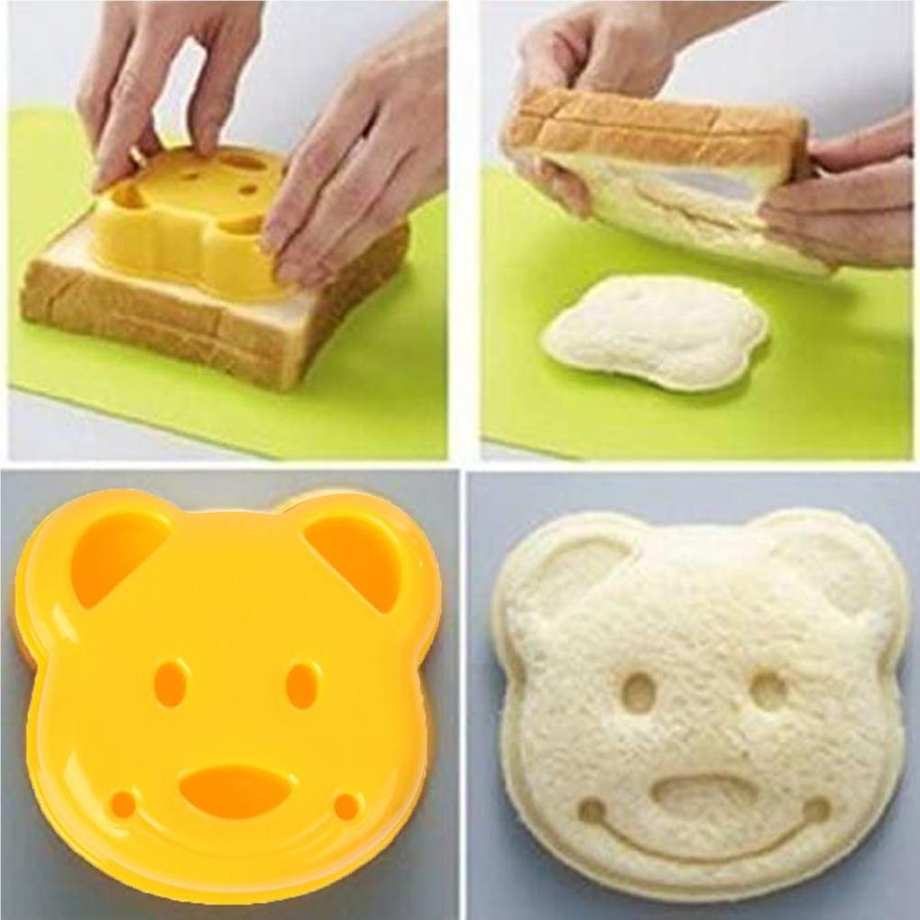 Sandwich Mold Equipment Accessories Professional Bread Shape Molds Cartoon Bear Manual Toast DIY Mould Kitchen Gadget