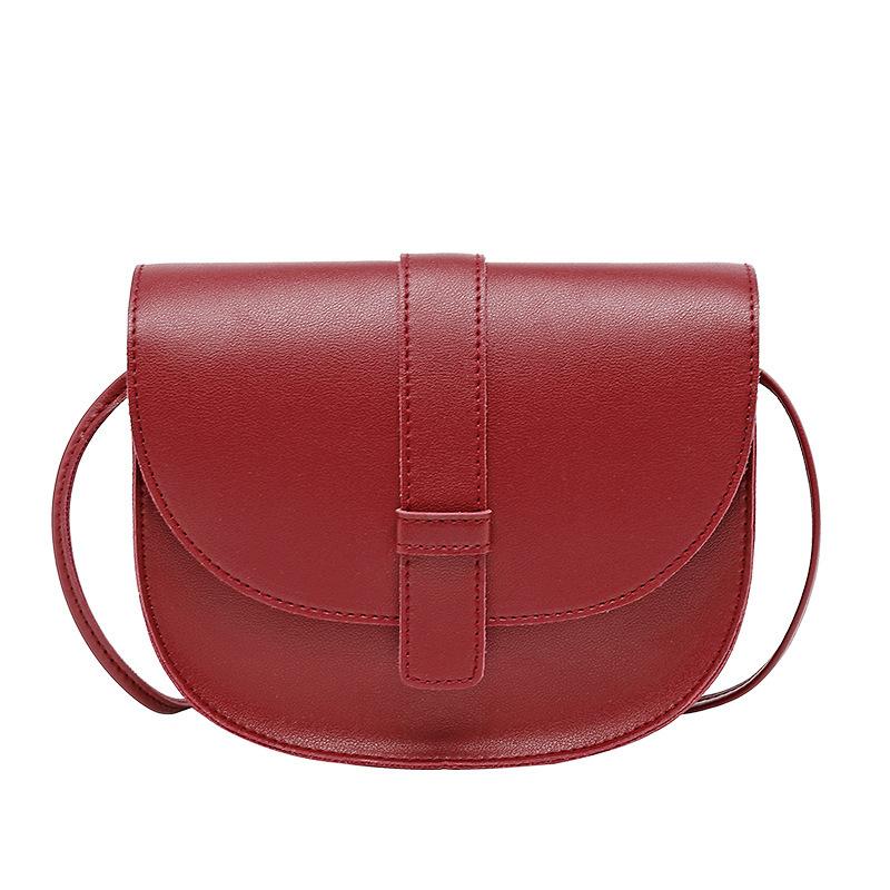 Solid color bag fashion women's bag Shoulder bag Crossbody bag personalized mobile phone small bag