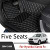 Car Floor Mats For Hyundai Santa Fe Five Seats 2006 2007 2008 2009 Auto Foot Pads Carpet Cover Interior Accessories