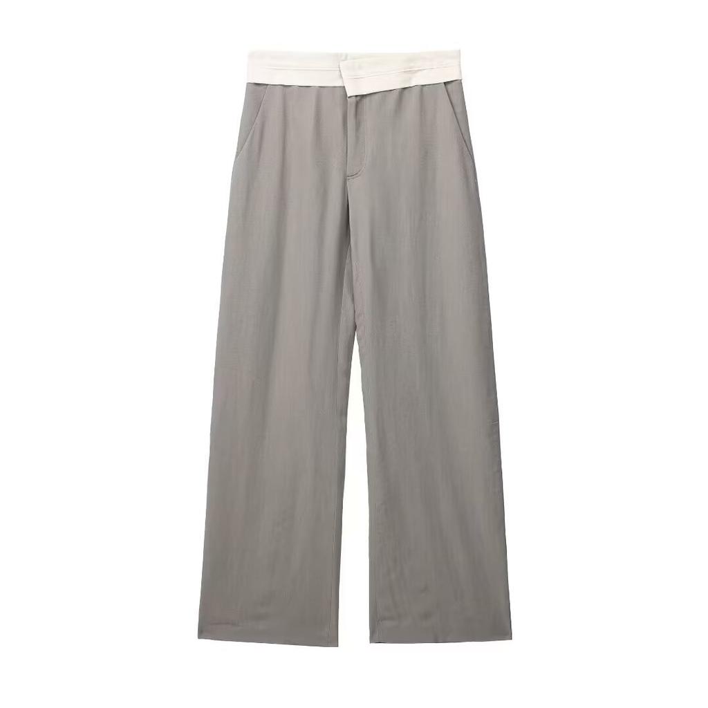 European and American style French women's clothing fashion versatile temperament asymmetrical design double vest + pants