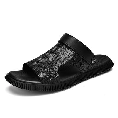 Chaussures de plage à bout ouvert pour hommes, sandales de haute qualité antidérapantes, pantoufles respirantes à deux usages, chaussures d'extérieur d'été pour hommes