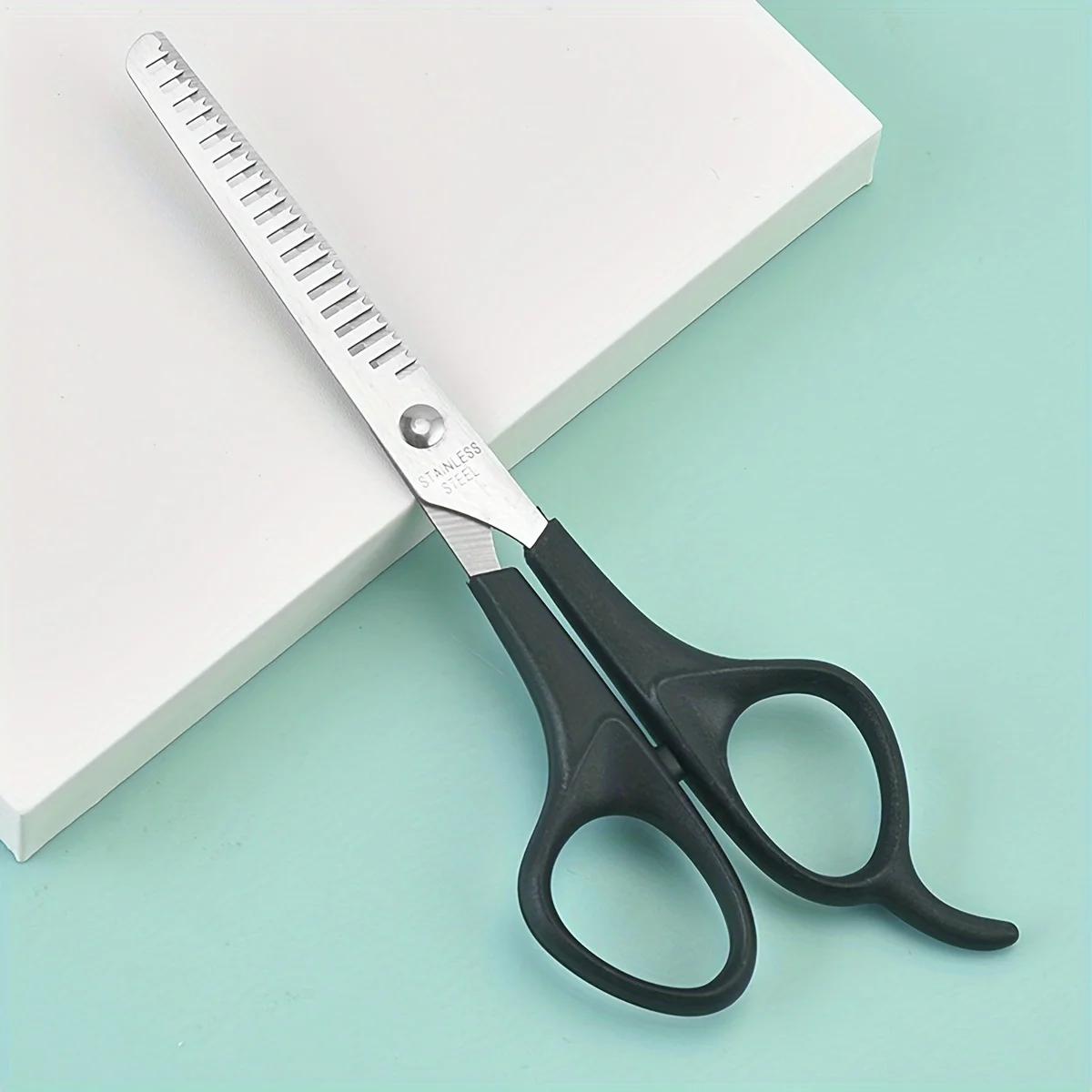 

Professional Pet Grooming Scissors With Safety Round Tip Hairdressing Tools Pet Hair Trimming Cleaning supplies Fine Teeth Combs чорний