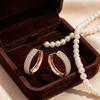 Ear Jewelry Zircon Hoop Earrings Temperament Women Sparkling Earrings  Daily Wear