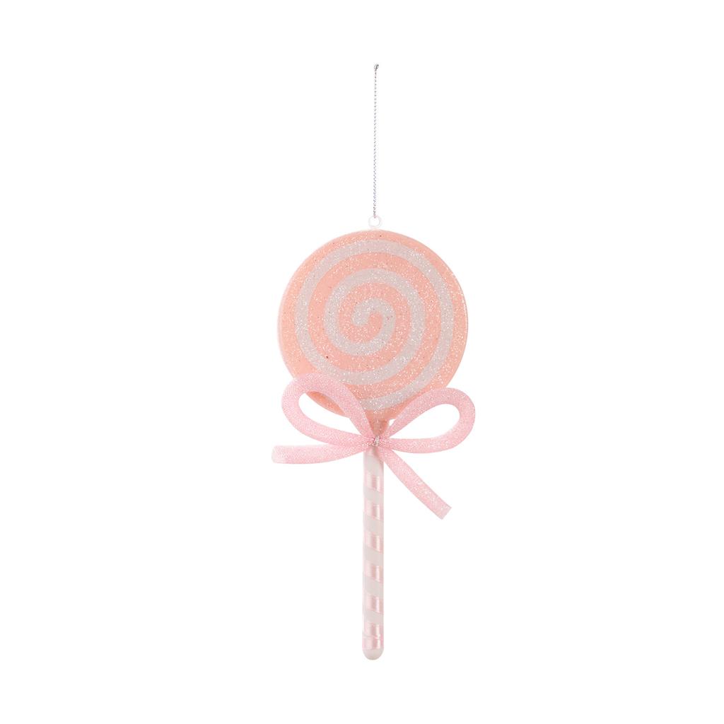 Christmas Decoration Supplies, Red Lollipop Pendant, Bow Simulation Candy, Children's Gift, Colored Candy