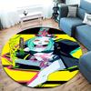 Cyberpunk Edgerunner Round Area Rug,Carpet Rug for Living Room Bedroom Sofa Playroom Decor,Non-slip Floor Mat