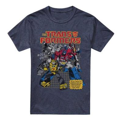 Transformers Unisex Adult World Roll Out T-Shirt