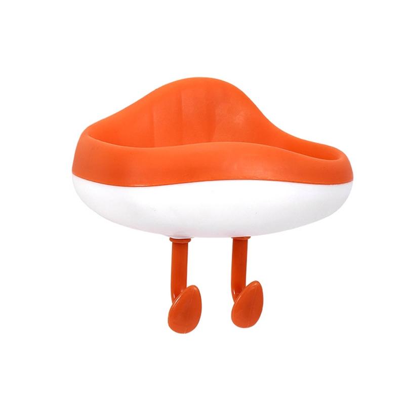 Bathroom Shower Soap Box Dish Storage Suction Cup Cloud Shape Plastic Punch Free Wall Mount Soap Holder Case