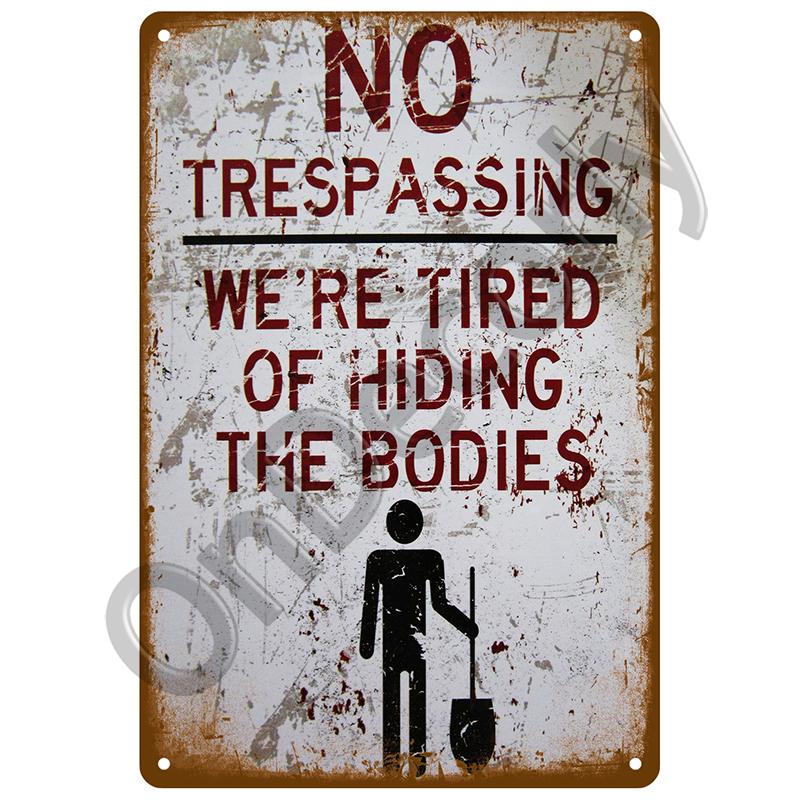 Bar Warning CCTV Tin Signs Vintage Metal Sign Poster Plate Wall Decor Art For Garage Cafe Plaque Notice 24 Hour Security Camera