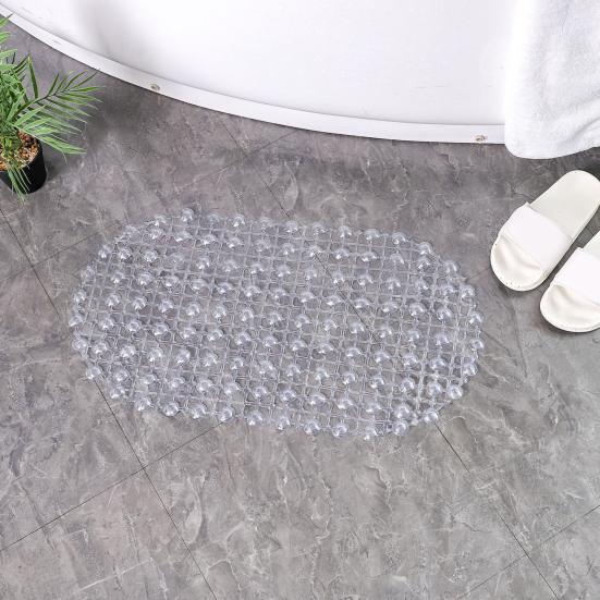 Protiskluzová podložka do vany s přísavkami, omyvatelná koupelnová předložka s drenážními otvory pro vanu, koupelnu, sprchový kout