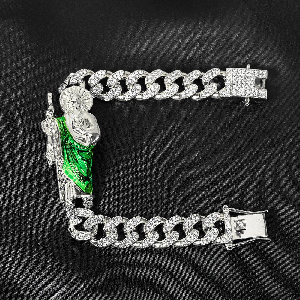 Hip Hop Hipster Diamond Bracelet Cuban Chain Full Diamond Chain Jewelry